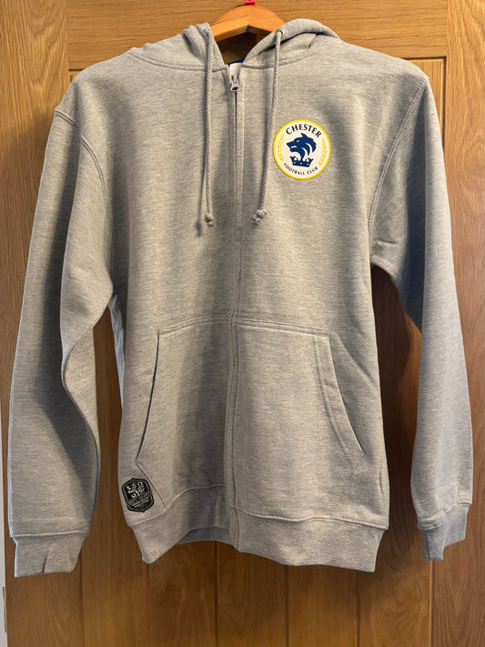 Adult Chester FC Zipped Hoodie - Grey