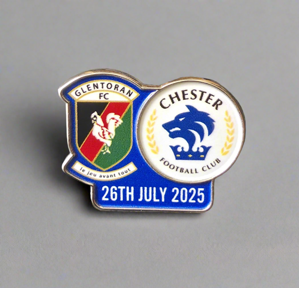 Glentoran v Chester Pin Badge