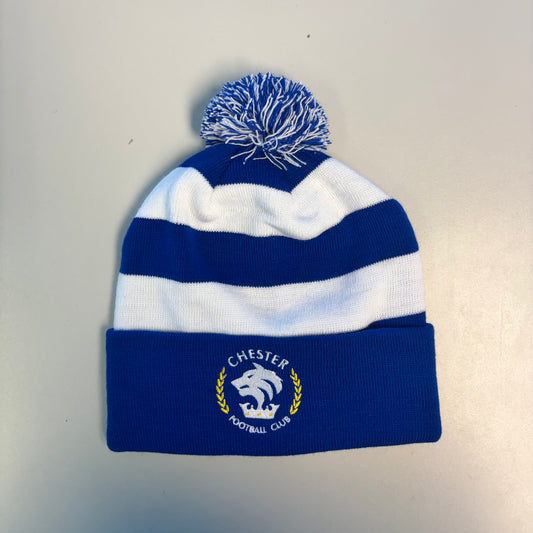 Chester FC Striped Bobble Beanie